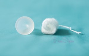 Diameter is about the width (if not smaller) than an expanded tampon.